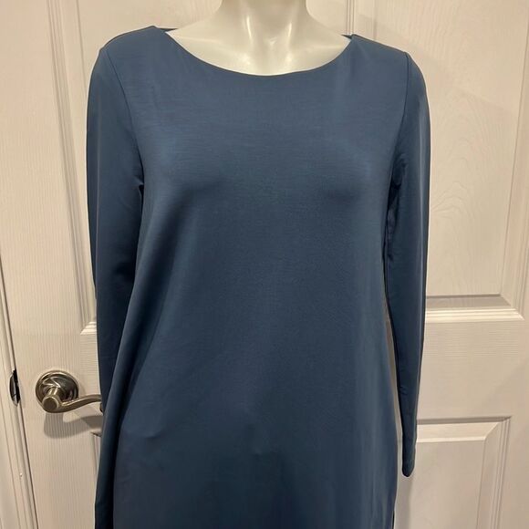 COS midi elastic waist dress in blue size Medium - Picture 5 of 10